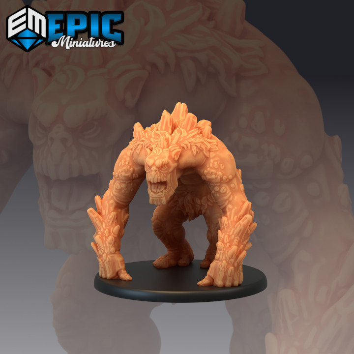 dağ trol beklemek taş canavar mağaza fantezi Ortaçağa ait rpg Warhammer düşman masaüstü zindan dnd yol bulucu npc oger 3D print model - Mito3D