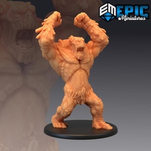 mountain troll attacking stone ogre store fantasy medieval monster rpg warhammer enemy tabletop dungeon dnd pathfinder npc oger 3d print model - Mito3D