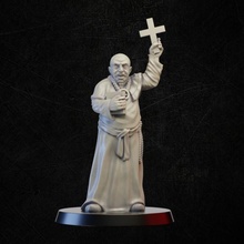 monk preacher store miniature priest tabletop townsfolk 3d print model - Mito3D
