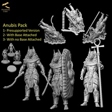 anubis - egyptian jackal tabletop dragons egypt mini miniature dnd presupported supported dubgeons 3d print model - Mito3D