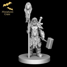norseman bannerman tabletop barbarian dragons dungeons mini viking miniature norse d&d dnd berserk pre-supported supported 3d print model - Mito3D