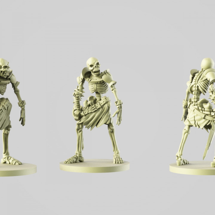 esqueleto tampo mesa osso criatura fantasia Bruxas crânio Morto vivo zumbi miniatura morto jogo tabuleiro esquelético 28mm 32mm Gloomhaven Frosthaven Gelado 3D print model - Mito3D