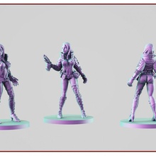cyber girl tabletop android future robotic science scifi mech boardgame bladerunner cyberpunk akira humanoid sci automation asimov fi cybernetic galactoc 3d print model - Mito3D