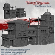 city corsairs - manor tabletop building desert terrain d&d pirates arab persian 3d print model - Mito3D