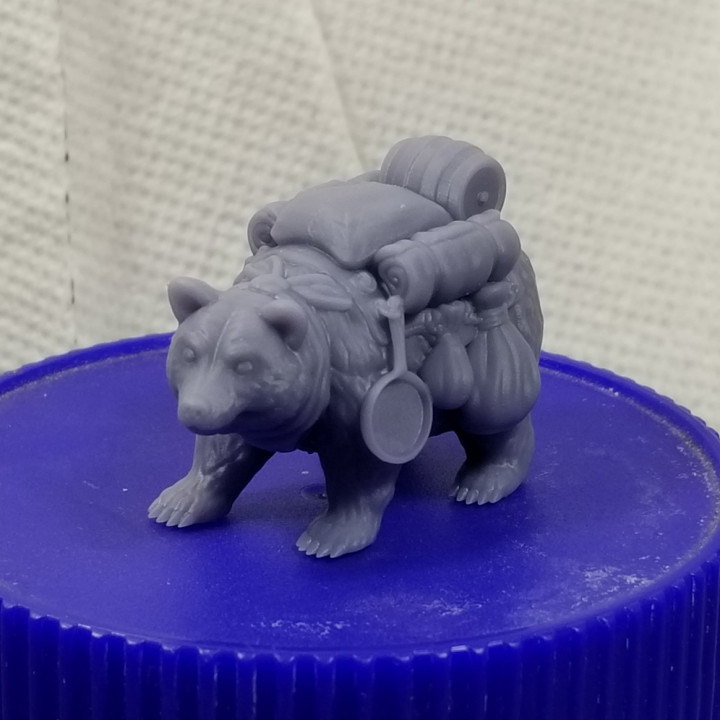 pacco orso animale mini miniature miniatura tavolo mammifero 28mm dnd dungeon draghi esploratore druido compagno wildshape ursino 3D print model - Mito3D