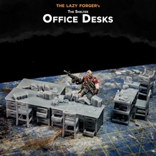 shelter - office desks tabletop modern sci-fi terrain wargaming miniature scifi 28mm postapoc 3d print model - Mito3D