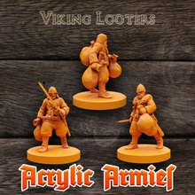 viking looters x3 board figurines games history tabletop acrylic armies 3d print model - Mito3D