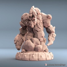 Erde Felsen elementar Tischplatte Drachen Dungeons Miniaturen Rollenspiel dnd 3d print model - Mito3D