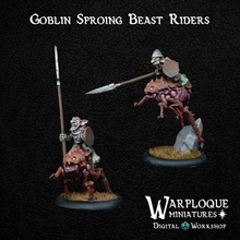 goblin sproing beast riders tabletop monster orc warhammer dnd mordheim ageofsigmar dndminiatures 3d print model - Mito3D