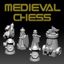 mittelalterlich Schach Tafel Spiele Spiel Mesa Juego Ajedrez 3d print model - Mito3D
