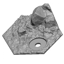 Hexhog set table arrière pays collines tester échantillon pack modulaire terrain 3d print model - Mito3D