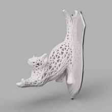 sohbet Voronoi mağaza hayvan kedi orman Animaux 3d print model - Mito3D