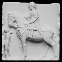 relief depicting saint martin beggar scan 3d community sculpture stone marble horse italy 3dprinting photogrammetry verona castelvecchio openglam 3d-printable saint-martin 3d print model - Mito3D