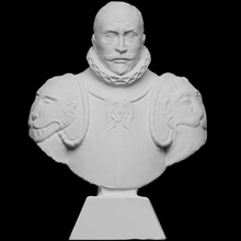 marble bust gentleman armour scan 3d man portrait sculpture stone male 3dprintable photogrammetry private-collection openglam 3d print model - Mito3D