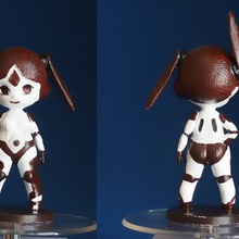 chibi brinquedo ciborgue brinquedos games feminino garota cyborg 3d print model - Mito3D