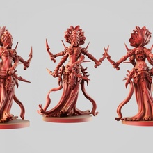 Spinne Frau Tischplatte Kreatur dunkel Fantasie Mädchen Monster Serie Kriegshammer Miniatur Liga Kali mmorpg wirbellos Konfrontation Oxidation 3d print model - Mito3D