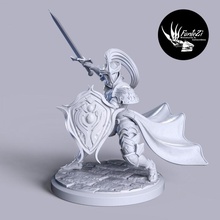 ren zorener brave tabletop knight dnd stl fantasy character elegoo pre-supported mini 3d print model - Mito3D