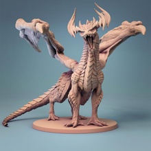 forest dragon tabletop print green lord drake lotp 3d print model - Mito3D