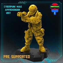 cyberpunk male trauma hand gun tabletop assault handgun team nurse cyberpunkred 3d print model - Mito3D