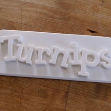 turnip sign gardening animalcrossing turnips 3d print model - Mito3D