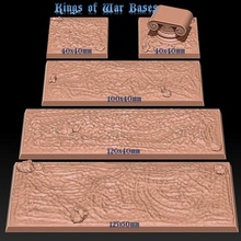 unit bases kings war - earth bundle tabletop king tray warhammer miniature base wargame movement socle 28mm frostgrave eskice 3d print model - Mito3D
