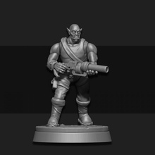 orc raider male 01 tabletop warhammer miniature scifi wargame foundry sarks 3d print model - Mito3D