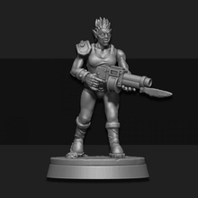 orc raider female 01 tabletop warhammer miniature scifi wargame foundry sarks 3d print model - Mito3D
