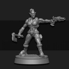 orc raider female 05 tabletop warhammer miniature scifi wargame foundry sarks 3d print model - Mito3D