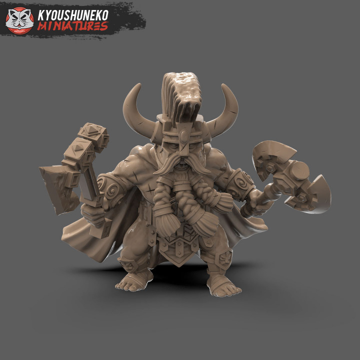 cüce avcı Kral masaüstü savaş oyunları Warhammer minyatür 9thage 3D print model - Mito3D