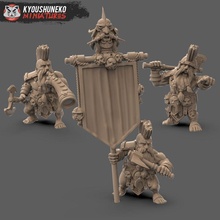 dwarf slayer command group tabletop wargaming warhammer 9thage 3d print model - Mito3D