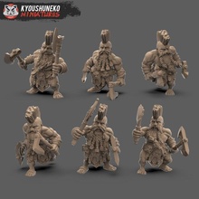 dwarf slayer double axe units tabletop wargaming warhammer dnd 9thage slayers 3d print model - Mito3D