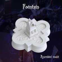 fountain tabletop gothic fountain cemetery graveyard 3d print model - Mito3D