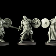 warrior tabletop dragons fantasy game man statue sword boardgame role dungeon aragorn adventurers playng fugure 3d print model - Mito3D