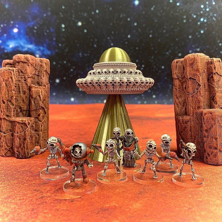 risen m'org tabletop alien fantasy gaming miniatures rpg terrain undead wargames wargaming ufo scifi roleplaying aliens 28mm 32mm 30mm skeletons 3D print model - Mito3D