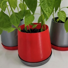 fiore pentola giardino Casa modalità pianta piattino vaso giardinaggio impianti 3d print model - Mito3D