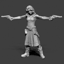 brooke tabletop firefly cowgirl browncoat western gunslinger browncoats 3d print model - Mito3D