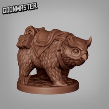 owlbear mount tabletop bear fantasy owl wargaming miniature dnd caravan pathfinder humblewood 3d print model - Mito3D