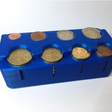 euro coin dispenser money coins 3d print model - Mito3D