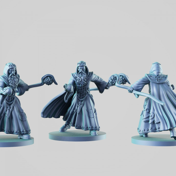 magician tabletop fantasy game play rpg warhammer wizard miniature mage role sorcery dungeon gandalf saruman sorcer 3D print model - Mito3D