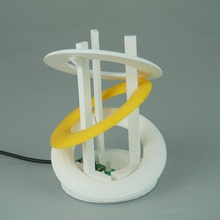 moderno disco lámpara usb jardín concurso luz oficina kitronik usblamp moderndisk 3d print model - Mito3D