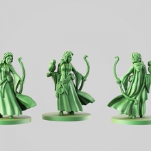 druid girl tabletop archer dragons fantasy nature owl play woman miniature sla hot dlp boardgame role dungeon pathfinder familiar adventurers 3d print model - Mito3D