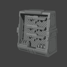 weapon rack - assault rifles store games miniatures sci-fi starwars fallout tabletop post-apoc 3d print model - Mito3D