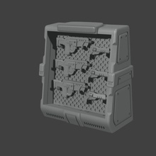 weapon rack - smgs store games miniatures sci-fi starwars fallout tabletop post-apoc 3d print model - Mito3D
