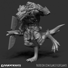 croatoan tabletop monster werewolf western cryptid 3d print model - Mito3D