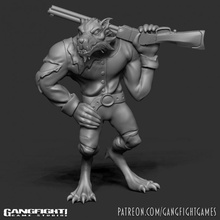 rugaroo tabletop monster werewolf western cryptid 3d print model - Mito3D