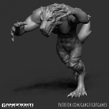 shunka tabletop monster werewolf western cryptid 3d print model - Mito3D