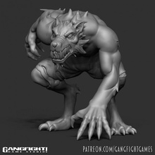 warakin tabletop monster werewolf western cryptid 3d print model - Mito3D