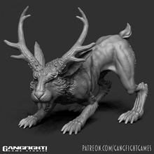 jacklalope 2 tabletop monster western cryptid 3d print model - Mito3D