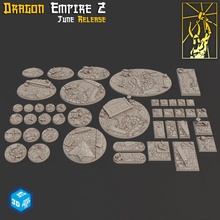 dragon Empire 20 bases table miniatures forger Titan 3d print model - Mito3D