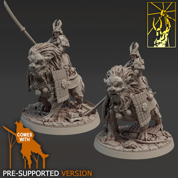 Dragão Império Komainu invasores tampo mesa miniaturas cavalaria forja titã 3D print model - Mito3D